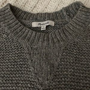 Cropped grey wide sleeve sweater MADEWELL